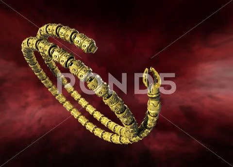 Surgical snake robot, conceptual artwork Stock Illustration