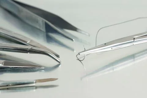 Surgical suture Stock Photos