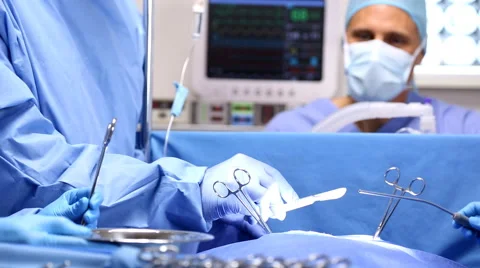 Surgical Team Stock Footage 43351127