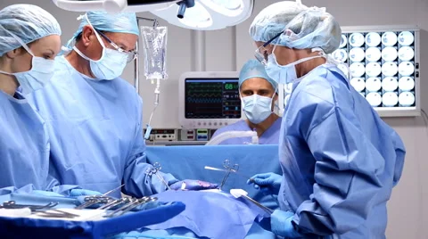 Surgical Team Stock Footage 43352575