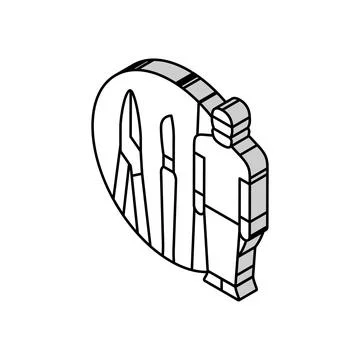 Surgical technician instruments isometric icon vector illustration Stock Illustration