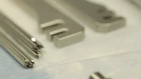 Surgical tools dolly shot 2 Video stock 43432498
