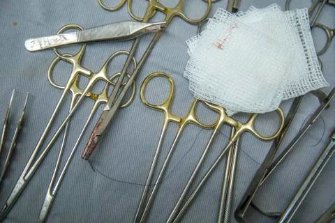 Surgical tools instruments Foto stock