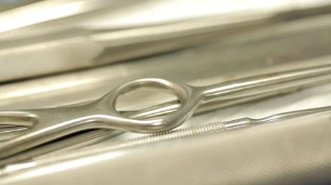 Surgical tools pan down Video stock 43432032