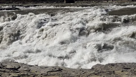 Surging River and White Waves Stock Footage 330511013