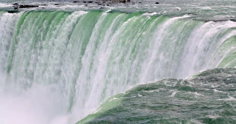 Surging waterfall in slow motion, Niagara Falls Stock Footage 293094835