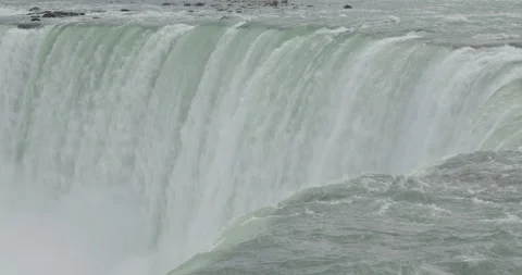 Surging waterfall in slow motion, Niagara Falls (no color grade) Stock Footage 293094861