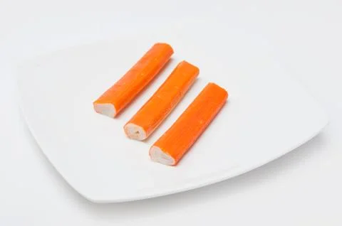 Surimi in a plate Stock Photos