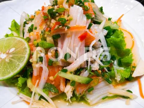 Surimi spicy. Stock Photos