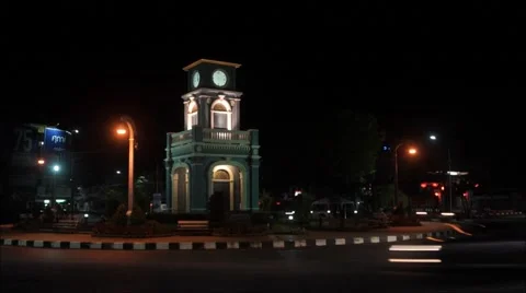 Surin Circle Clock Tower Vídeos de archivo 62916039