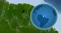 Suriname and Globe. Satellite 4k or 4k+ Resolution