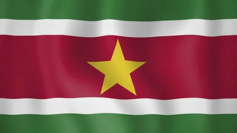 Suriname animated flag. Seamless loop. 4K Stock-Footage 145463008