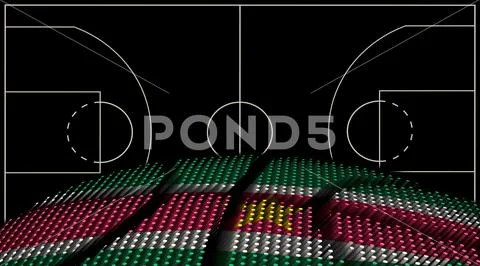 Suriname Basketball court background, Basketball Ball: Graphic #237166289