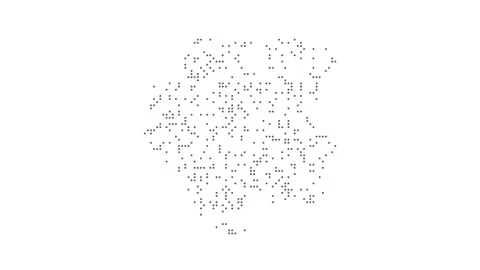 Suriname Dotted Map Networking Dot Motion Graphic 4K. The appearance and Stock Footage 150383978