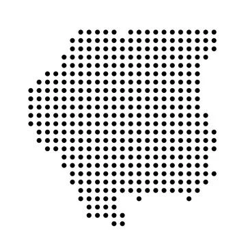 Suriname dotted vector map Illustrazione stock