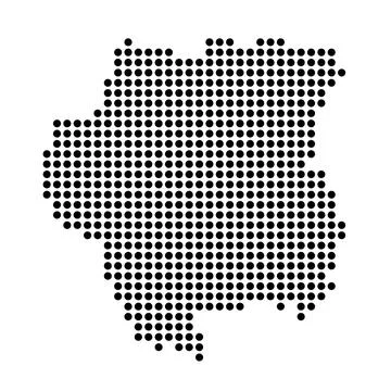 Suriname dotted vector map Stock Illustration