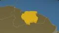 Suriname extruded. Solids. 4k or 4k+ Resolution