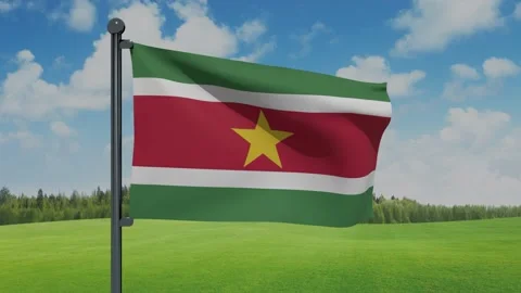 Suriname Flag Stock Footage 153256028