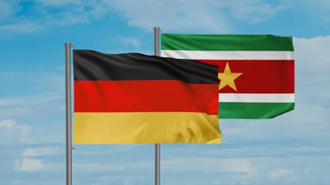 Suriname flag Stock Footage 245111418