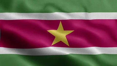 Suriname flag Front Stock Footage 318669883