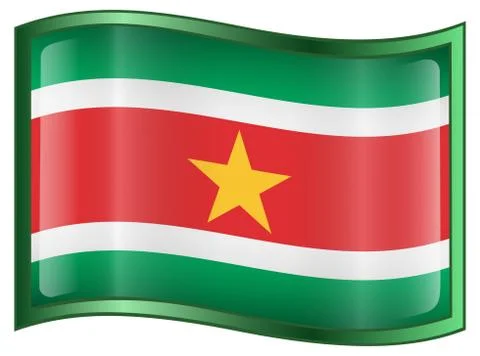 Suriname flag icon. Stock Illustration
