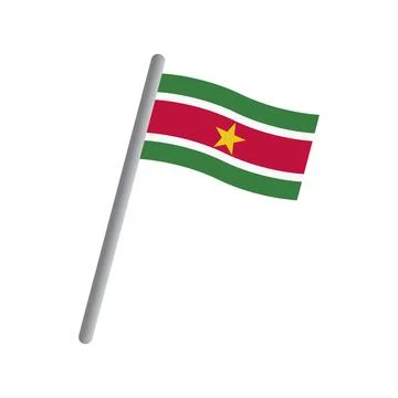 Suriname flag icon vector Stock Illustration