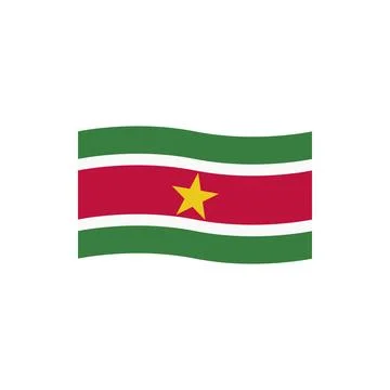 Suriname flag icon vector Stock Illustration