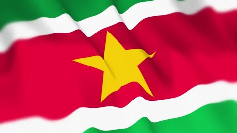 Suriname Flag Seamless Loop 4k 60fps Animation Stock Footage 340349360