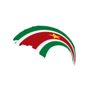 Suriname flag, vector illustration Stock Illustration