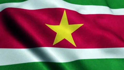 Suriname flag waving seamless loop Video stock 232797576