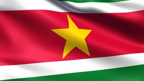 Suriname Looping Flag 4K Vídeos de archivo 107225632