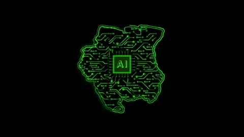 Suriname Map AI Chipset Technology Opener Vidéo 337082288