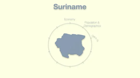 Suriname MAP revealingmotion graphics data elements Stock Footage 339866266