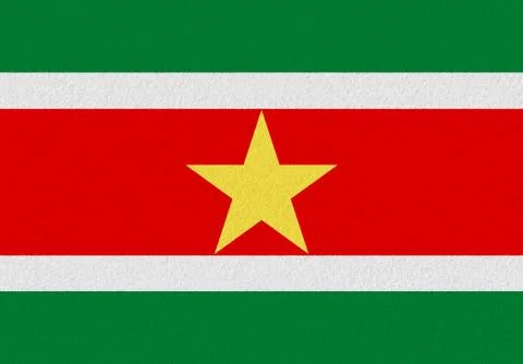 Suriname paper flag Stock Illustration