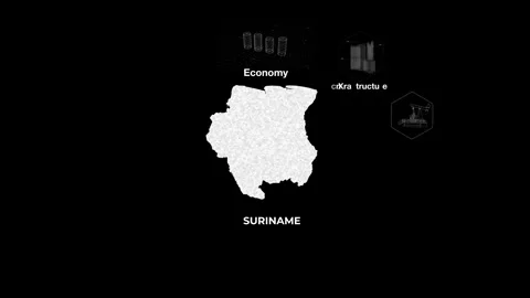 Suriname technology map with animated charts Stock Footage 340972146