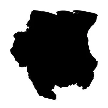 Suriname vector map silhouette Illustrazione stock