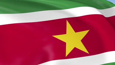 Suriname Waving Flag Background Loop Stock Footage 317841920