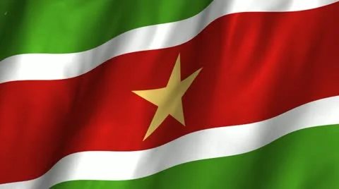 Suriname Waving Flag Stock Footage 12362774