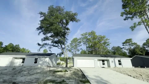 Surplus of new home construction in Florida. Exclusive Stock Footage 247899794