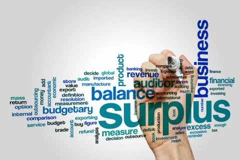 Surplus word cloud Stock Illustration