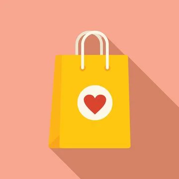 Surprise bag icon flat vector. Gift present Illustrazione stock