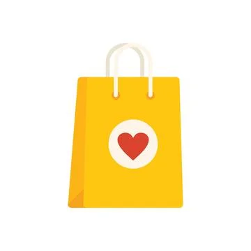 Surprise bag icon flat vector. Gift present 스톡 일러스트