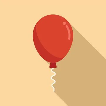 Surprise balloon icon flat vector. Gift present イラスト素材