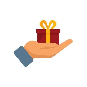 Surprise box icon flat vector. Gift present Stock Illustration