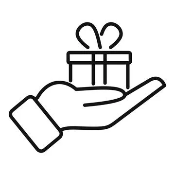 Surprise box icon outline vector. Gift present 스톡 일러스트
