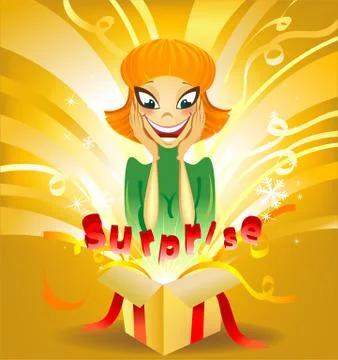 Surprise in the box. Stock Illustration