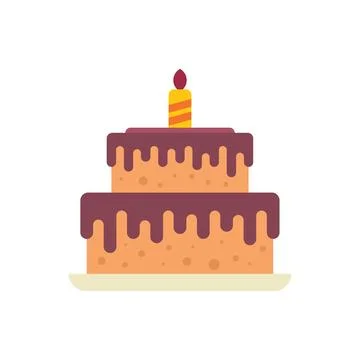 Surprise cake icon flat vector. Gift present イラスト素材
