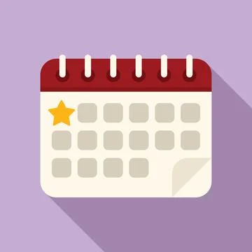 Surprise calendar plan icon flat vector. Open prize Stock Illustration