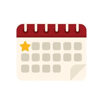 Surprise calendar plan icon flat vector. Open prize Stock Illustration