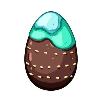 Surprise chocolate egg cartoon vector illustration Stock Illustration